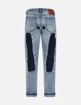 Distressed Daicock Straight Fit Washed Jeans