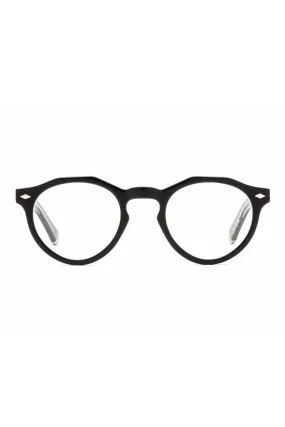 Dogleg Reading Glasses - Gloss Black And Vodka