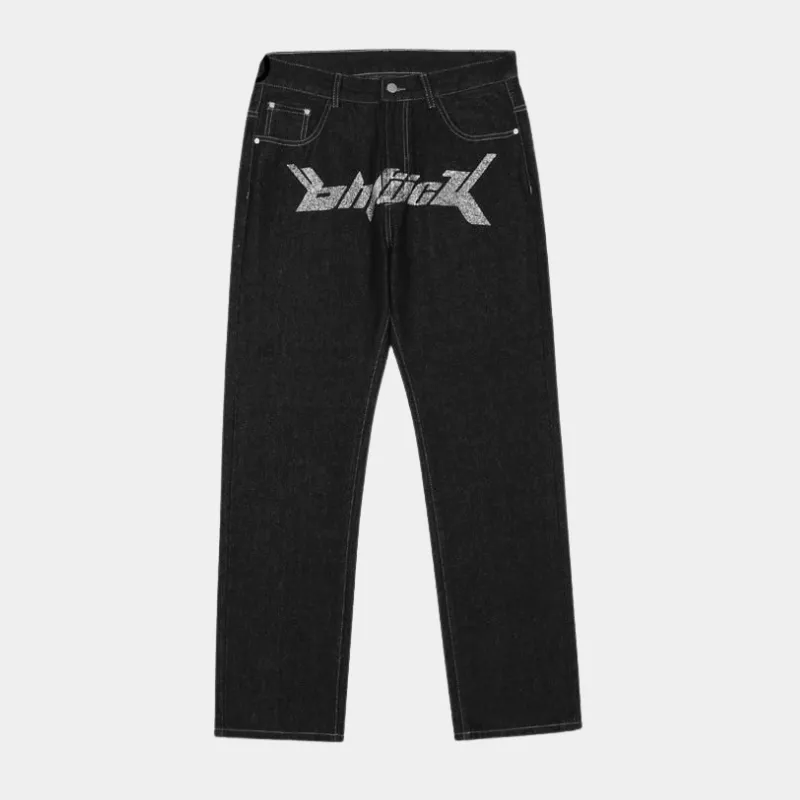 Dollar | Retro Straight Leg Graphic Jeans