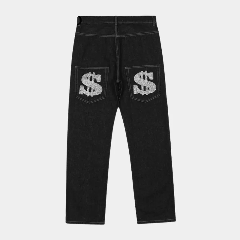 Dollar | Retro Straight Leg Graphic Jeans