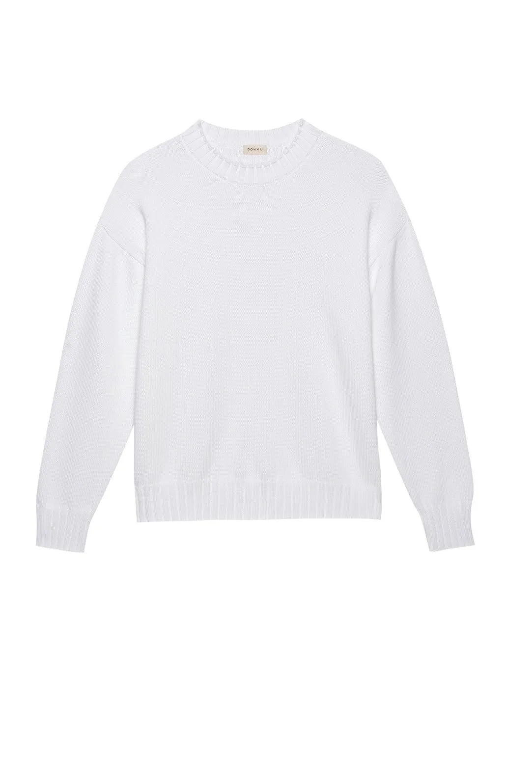 Donni Cotton Knit Crewneck Sweater