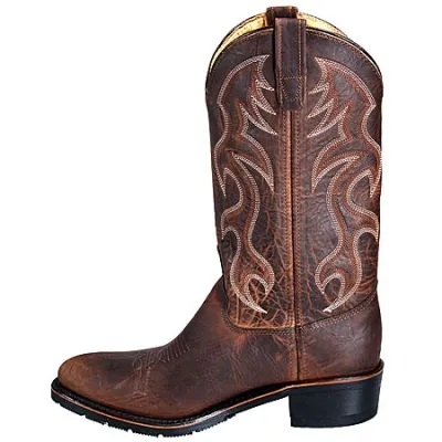 Double H Mens Robert 2282 American Made Steel Toe Western Work Boot- Sahara Oiled Leather