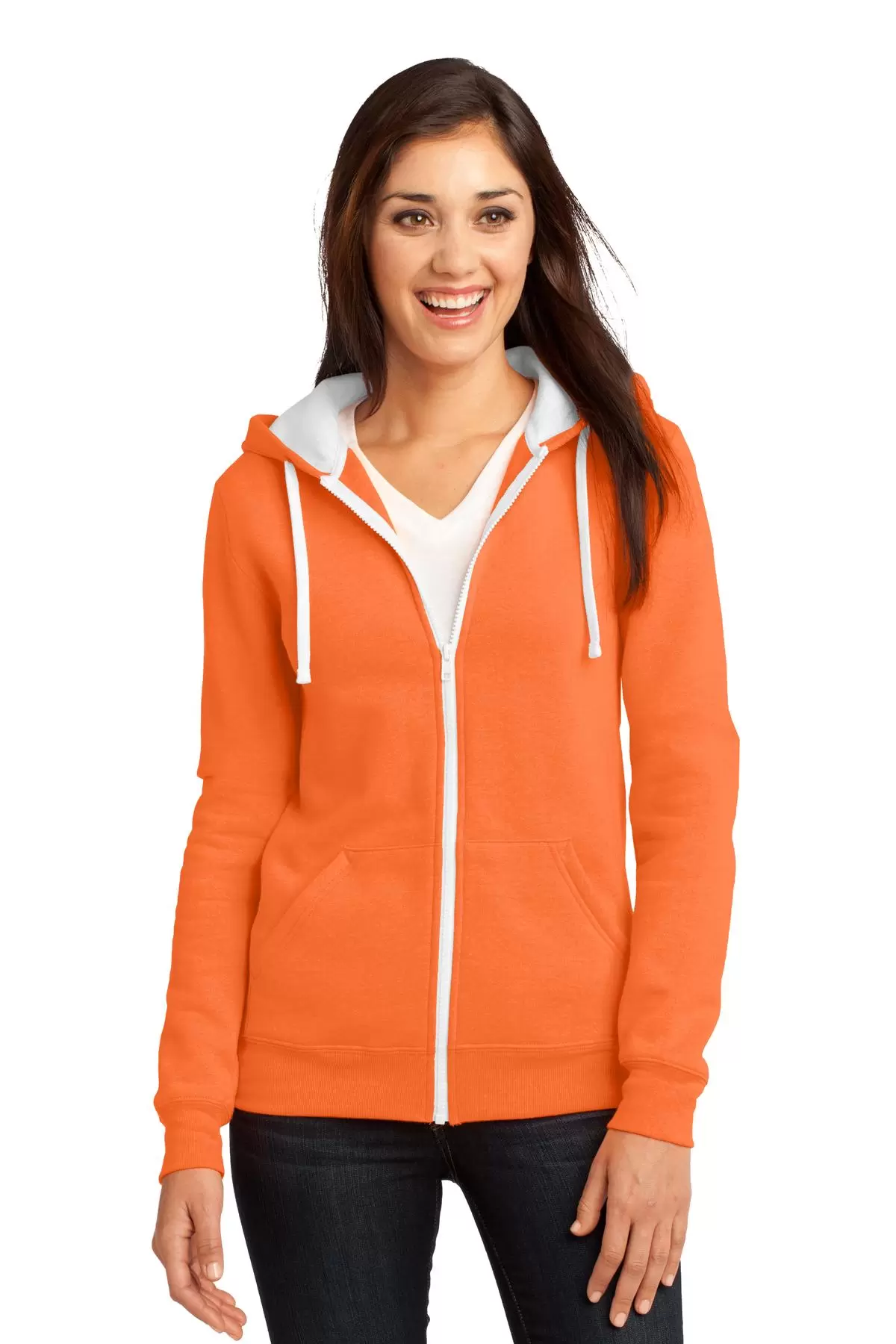 DT801 District® - Juniors The Concert Fleece™ Full-Zip Hoodie SKU: DT801