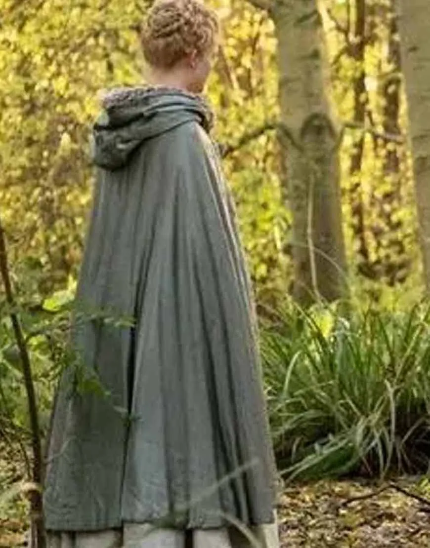 Elle Fanning The Great Grey Cloak Coat | Ujackets.com