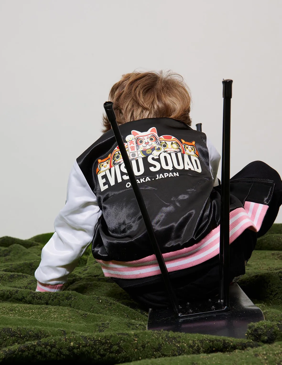 EVISU SQUAD Print Padded Collegiate Jacket