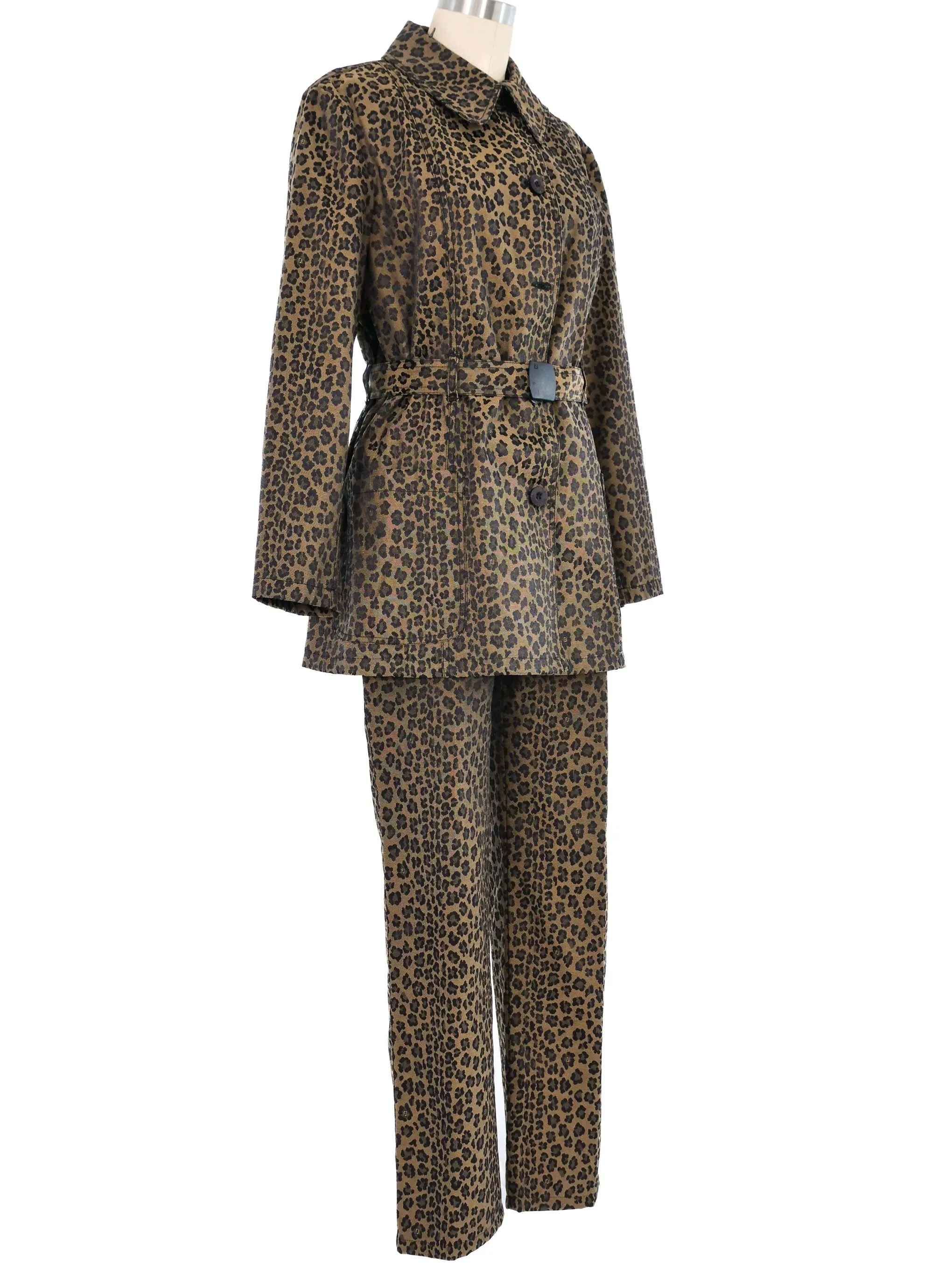 Fendi Leopard Safari Pant Suit