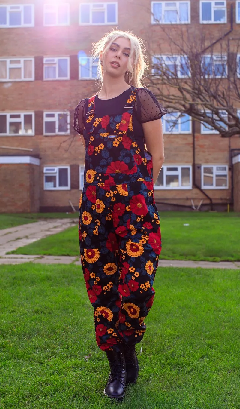 Floral Dungarees