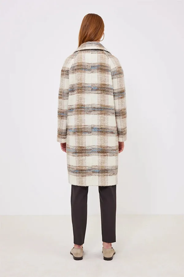 Gerard Darel & PabloMATHILDE CHECKERED DOUBLE-BREASTED COAT