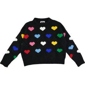 GiGi Knitwear Women's Love Sweater, Multicolor