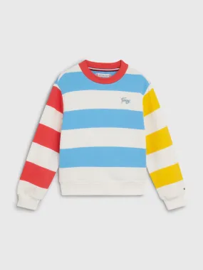 Girls 8-16 Stripe Crew Neck Sweatshirt | Sweatshirts & Hoodies | Tommy Kids