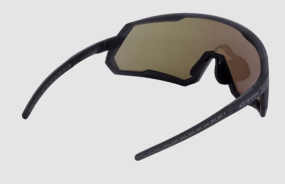 glasses CTM Rove - Matt Crystal Black/Smoke/Gold Revo