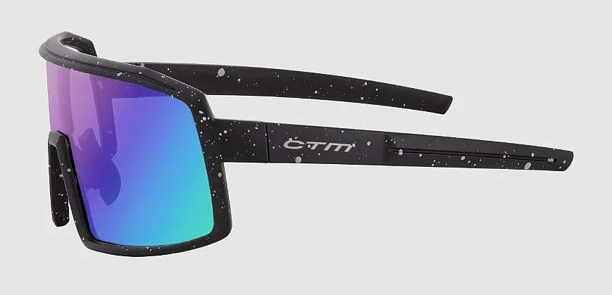 glasses CTM Zenos - Matt Sprinkle Black/Smoke/Green Revo