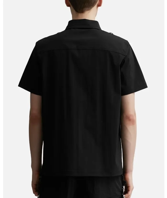 HELIOT EMIL  |Nylon Plain Short Sleeves Logo Shirts