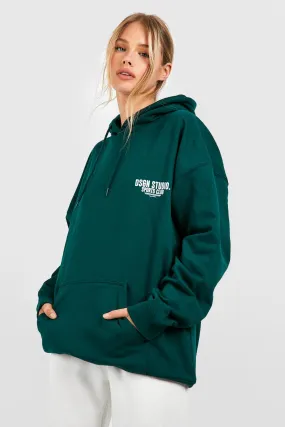 Hoodies & Sweatshirts | Dsgn Studio Sports Club Slogan Printed Oversized Hoodie | boohoo