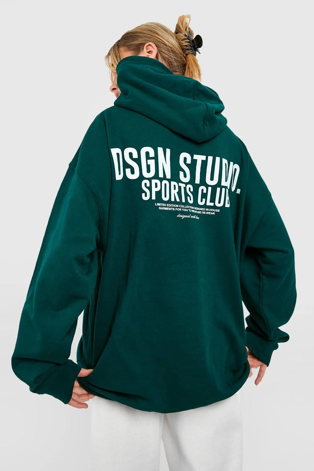 Hoodies & Sweatshirts | Dsgn Studio Sports Club Slogan Printed Oversized Hoodie | boohoo