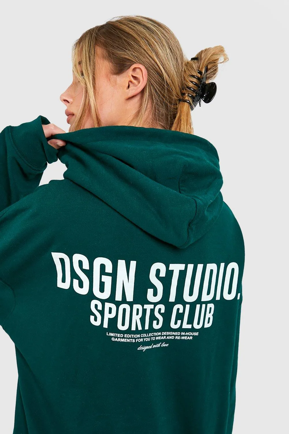 Hoodies & Sweatshirts | Dsgn Studio Sports Club Slogan Printed Oversized Hoodie | boohoo