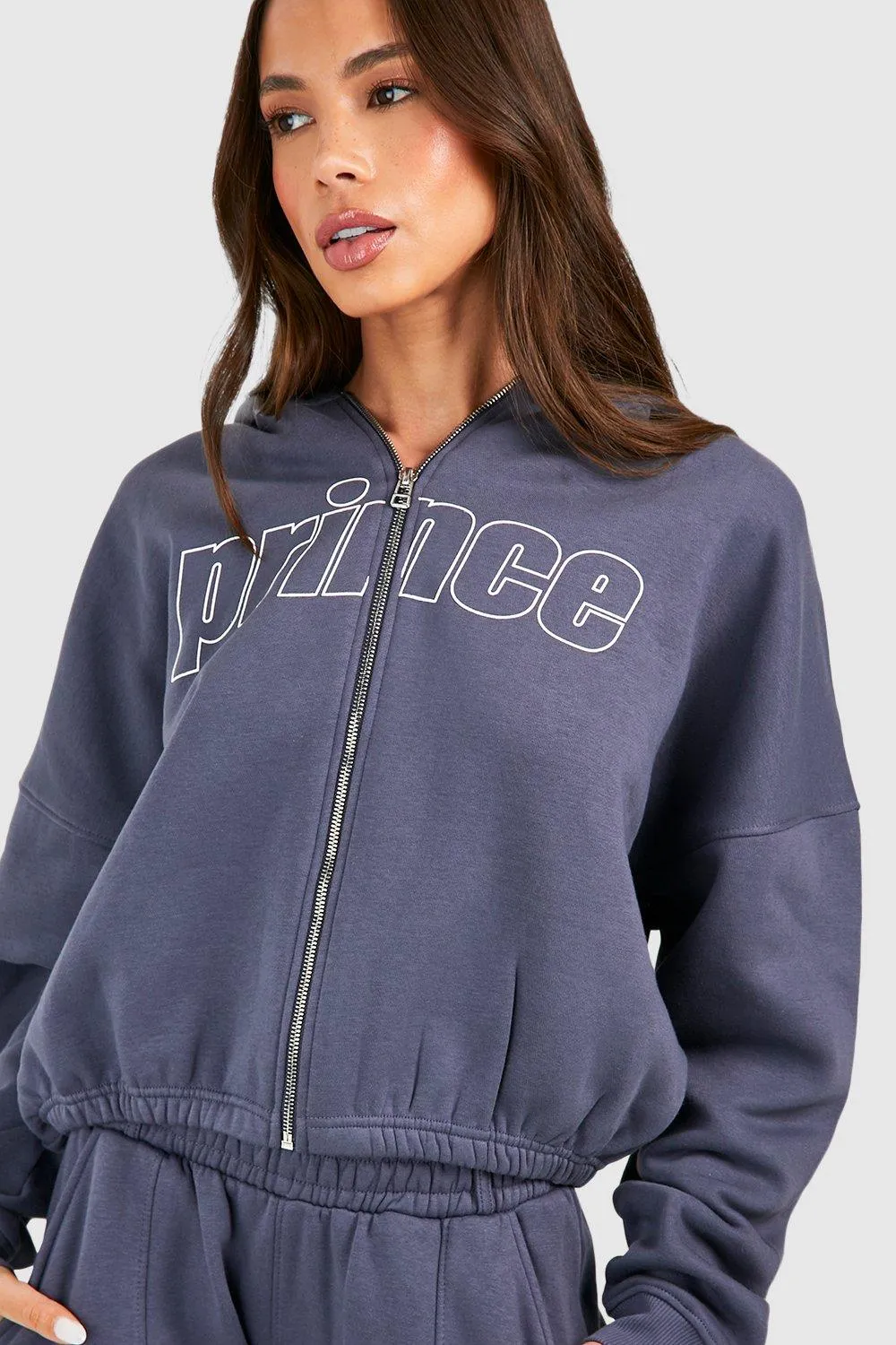 Hoodies & Sweatshirts | Prince Zip Through Oversized Hoodie | boohoo