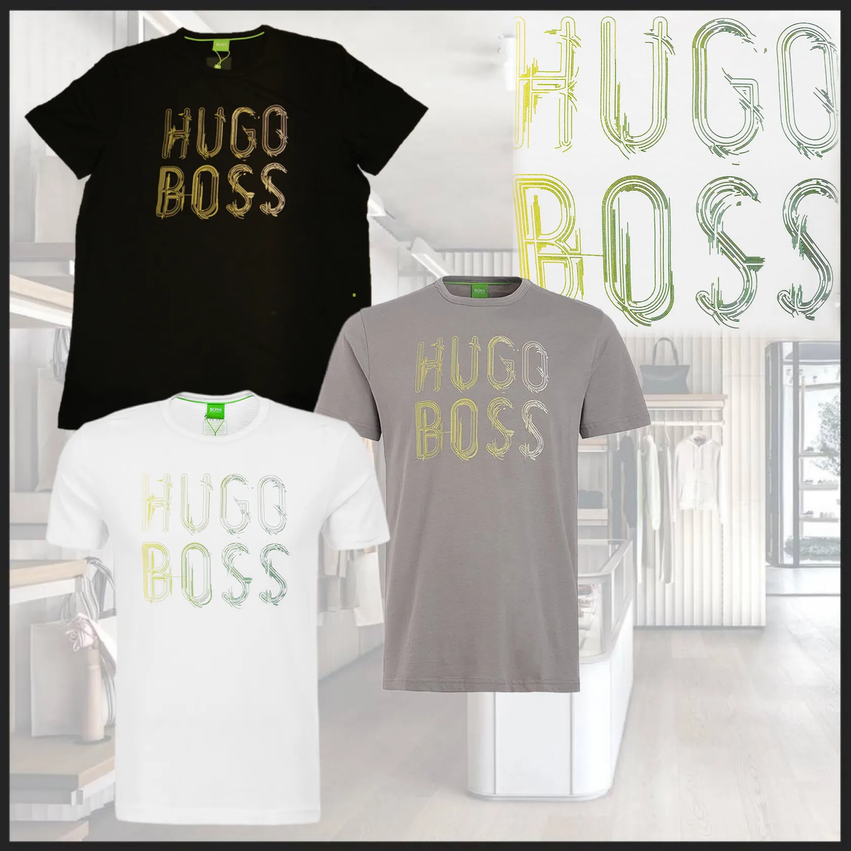 Hugo Boss  |Cotton Short Sleeves Logo T-Shirts