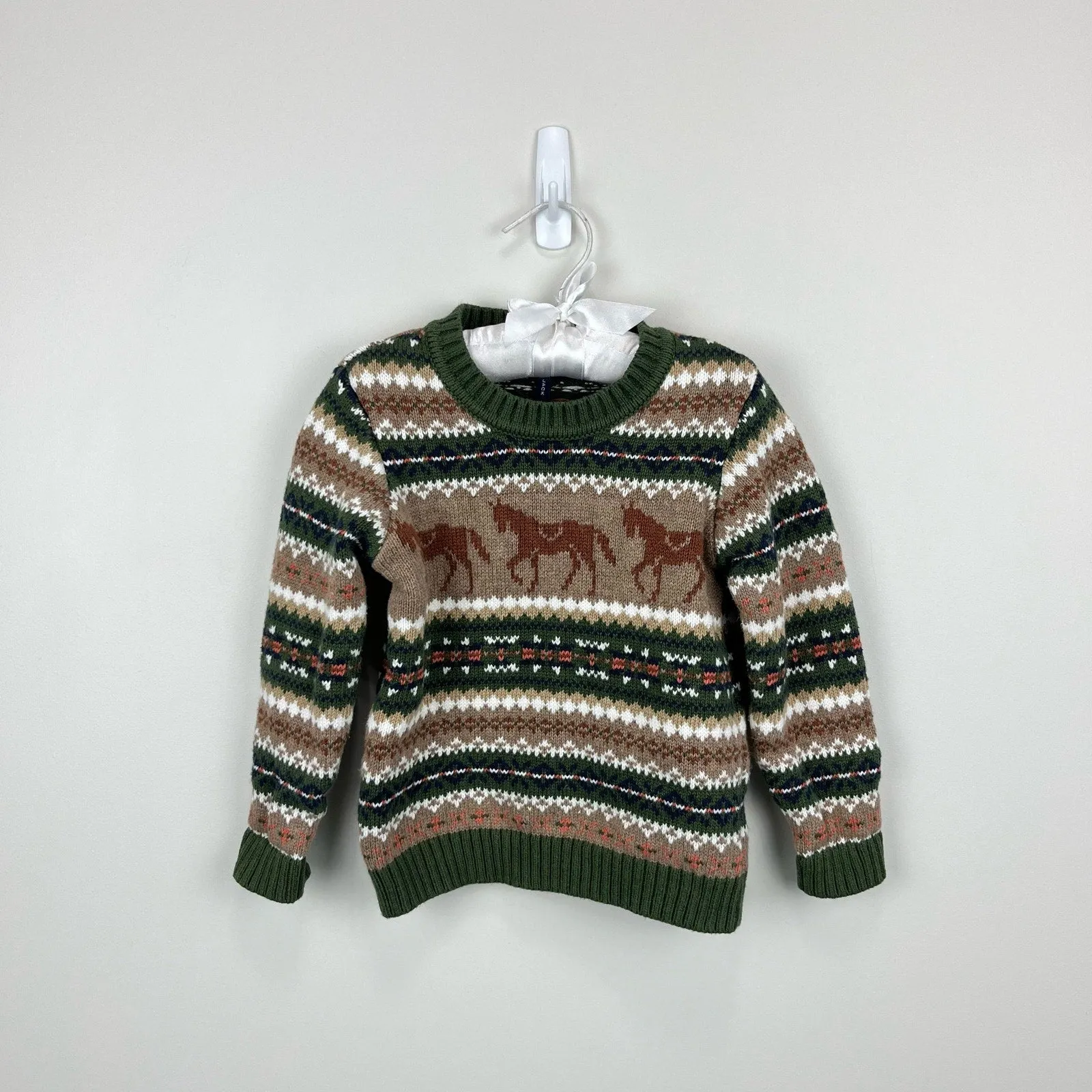 Janie and Jack Horse Fair Isle Sweater 2T