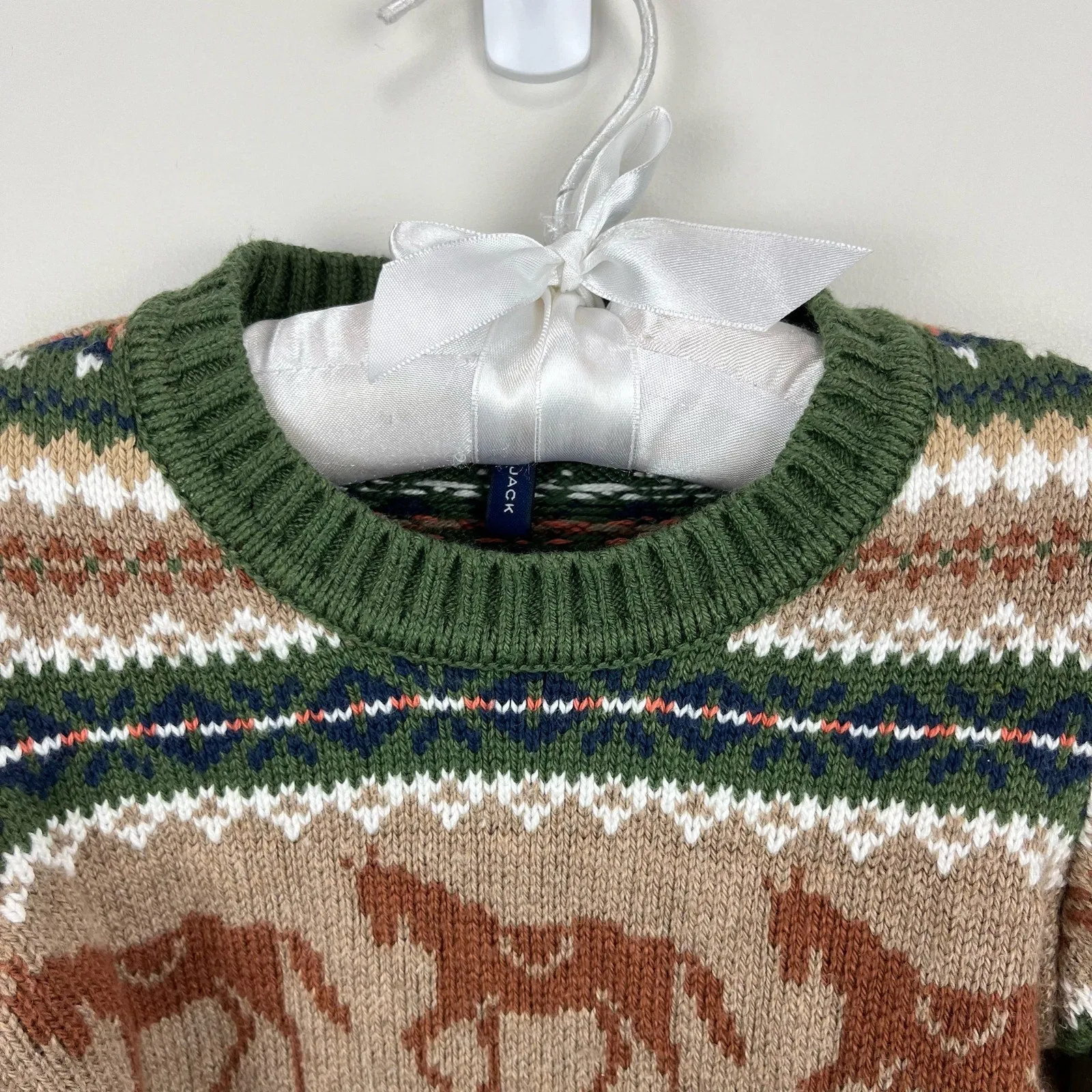 Janie and Jack Horse Fair Isle Sweater 2T