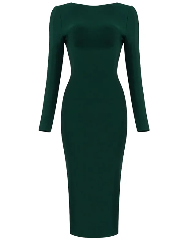 Kathleen Teal Midi Dress