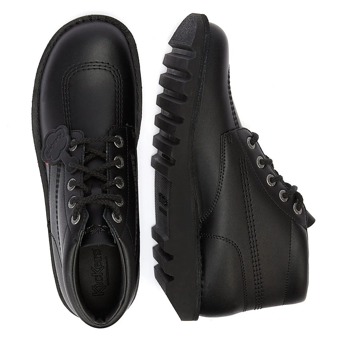 Kickers Kick Hi Mens Black Leather Ankle Boots