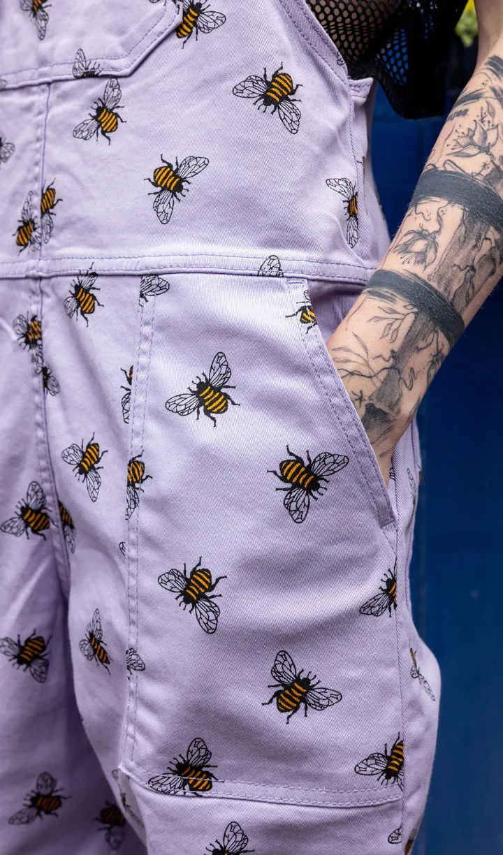 Lavender Bee Dungarees