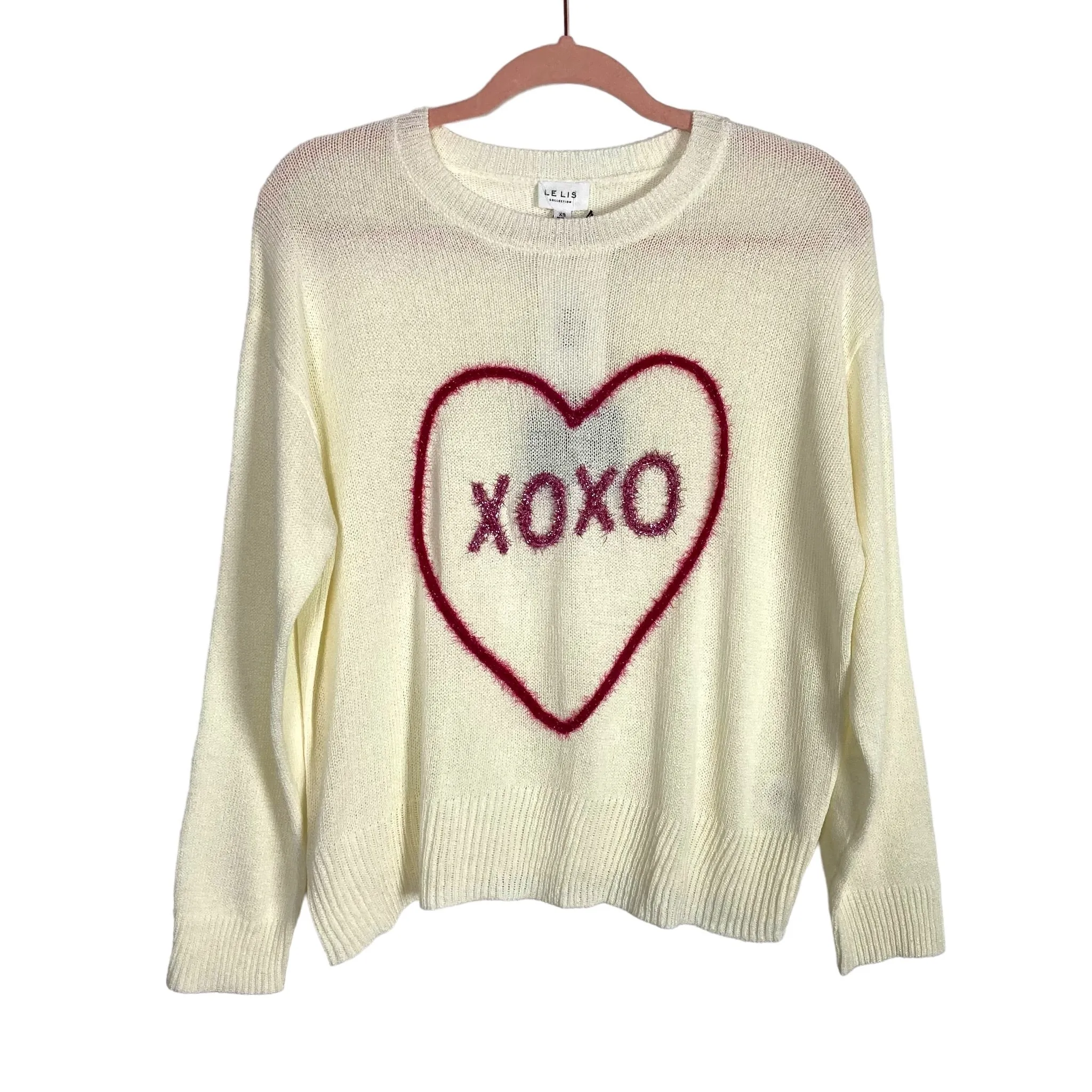 Le Lis Cream XOXO Sweater NWT- Size XS (sold out online)