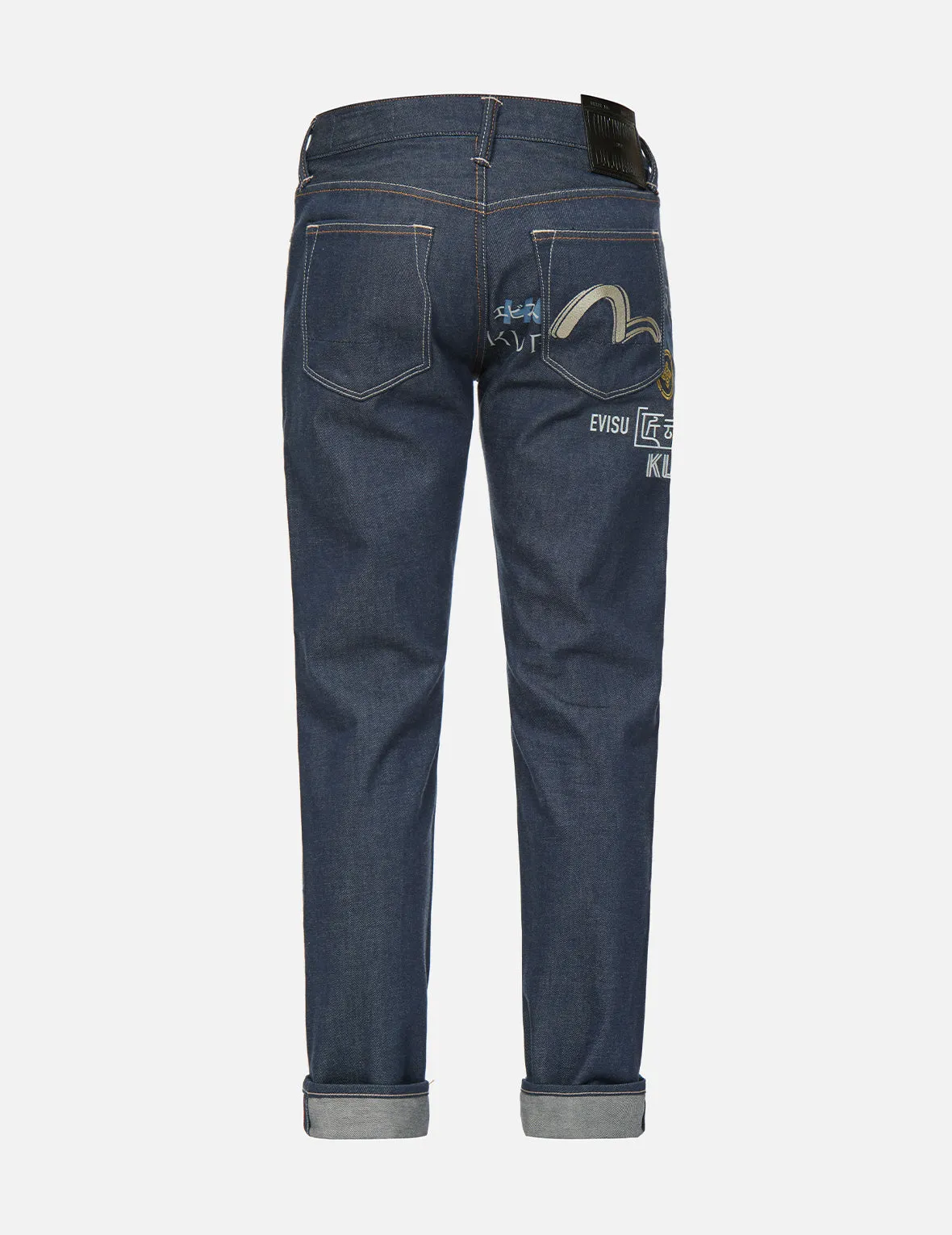 Logo Print and Embroidered Slim Straight fit Jeans #2010