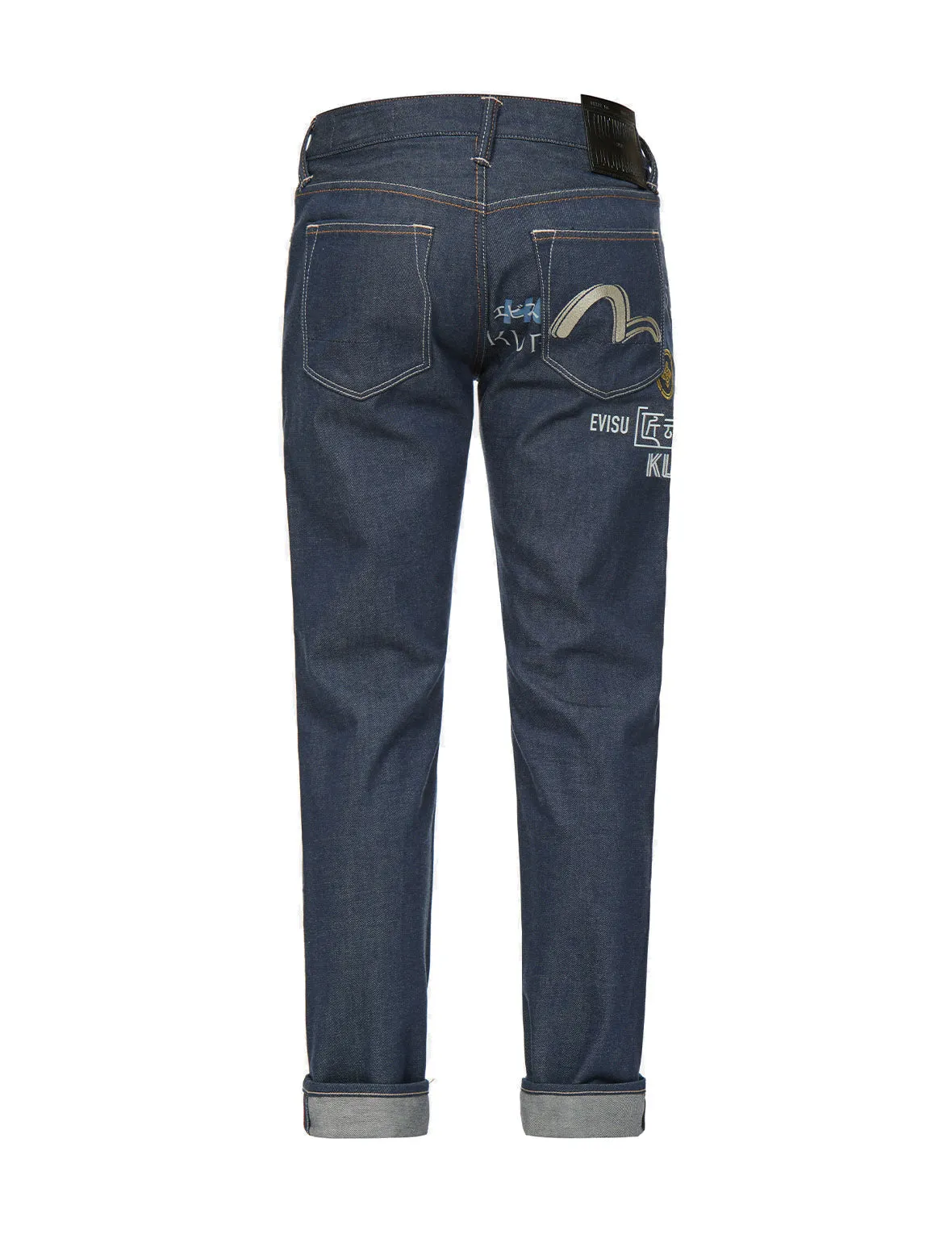 Logo Print and Embroidered Slim Straight fit Jeans #2010