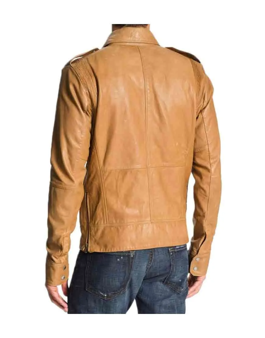 Los Angeles End of Watch 50 Cent Tan Leather Jacket - UJackets