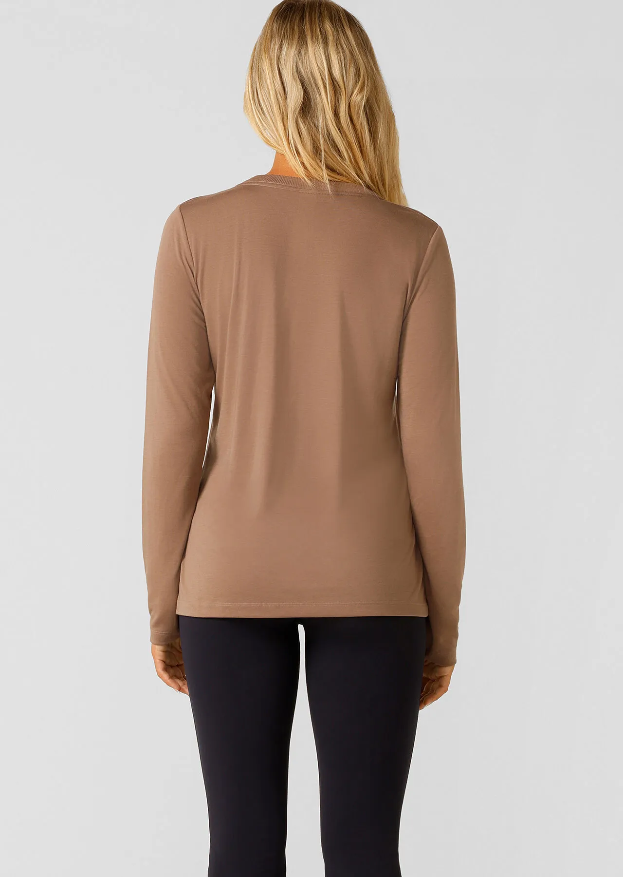 Lotus Long Sleeve Top | Brown | Jackets, Hoodies and Sweats | Lorna Jane Australia