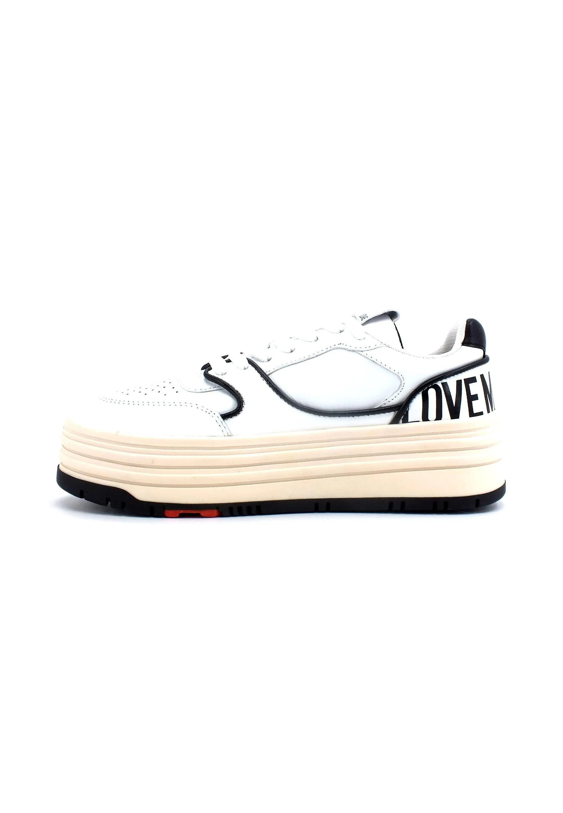 LOVE MOSCHINO Sneaker Platform Donna White Black JA15426G1GIAO10A