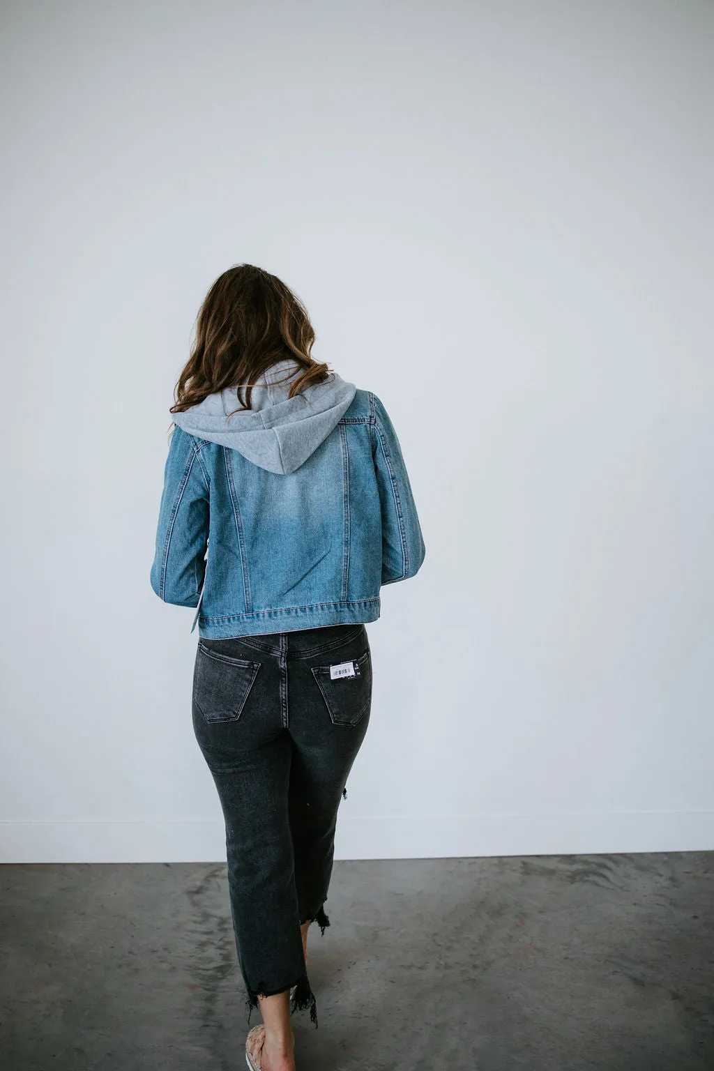 Lowyn Fleece Hood Denim Jacket