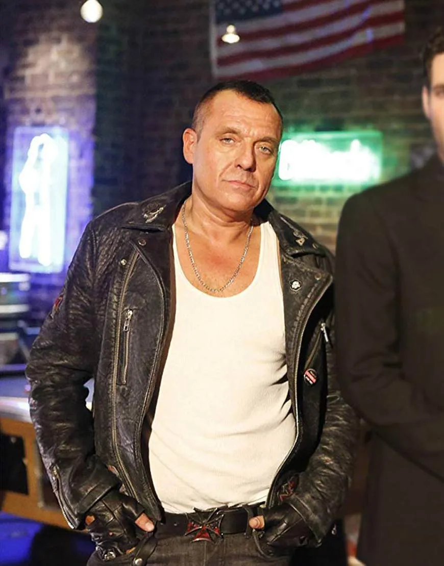 Lucifer S05 Hank Cutter Leather Jacket | Tom Sizemore Jacket | 45% OFF!