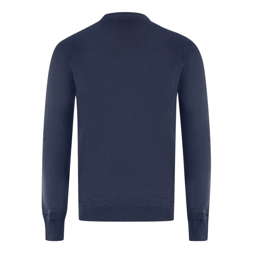 Lyle & Scott Navy Blue Golf Crew Neck Sweater