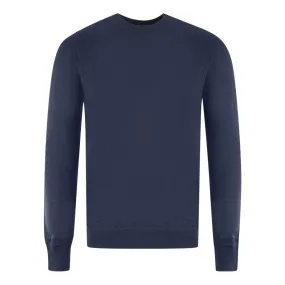 Lyle & Scott Navy Blue Golf Crew Neck Sweater