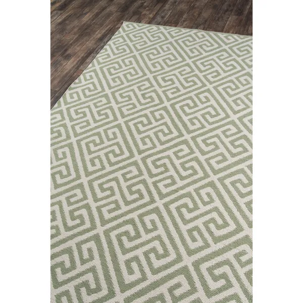 Madcap Cottage Palm Beach Brazilian Avenue Flatweave Rug, Green