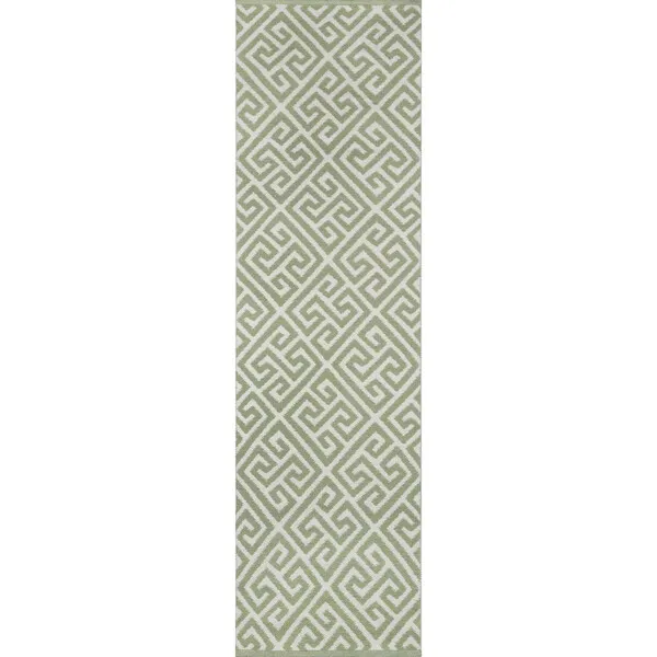 Madcap Cottage Palm Beach Brazilian Avenue Flatweave Rug, Green