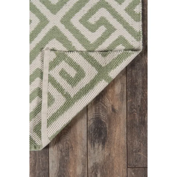 Madcap Cottage Palm Beach Brazilian Avenue Flatweave Rug, Green