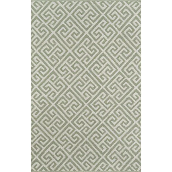 Madcap Cottage Palm Beach Brazilian Avenue Flatweave Rug, Green