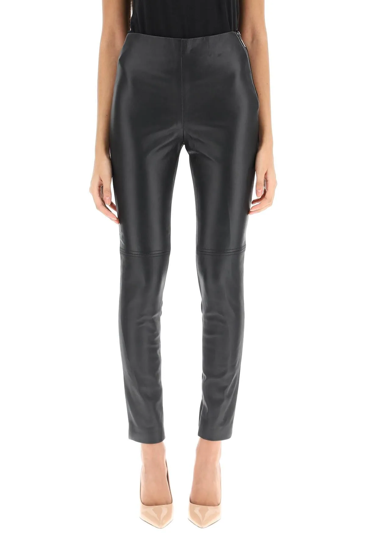 Marciano by guess leather and jersey leggings 94G1179254Z JET BLACK A996