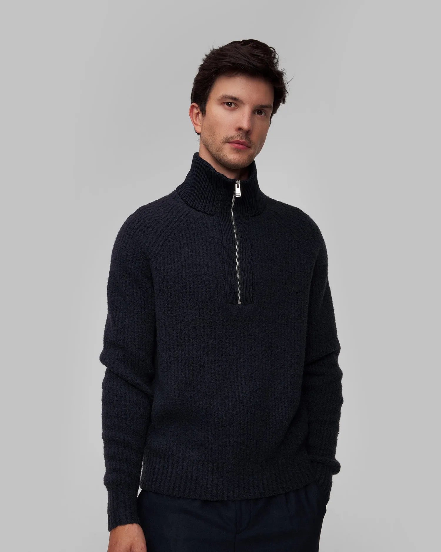 Men's navy blue wool sweater Hugo Boss C-Ebrezzo 50526861-404