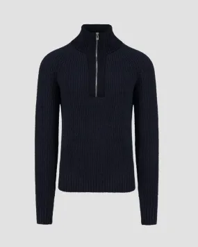 Men's navy blue wool sweater Hugo Boss C-Ebrezzo 50526861-404