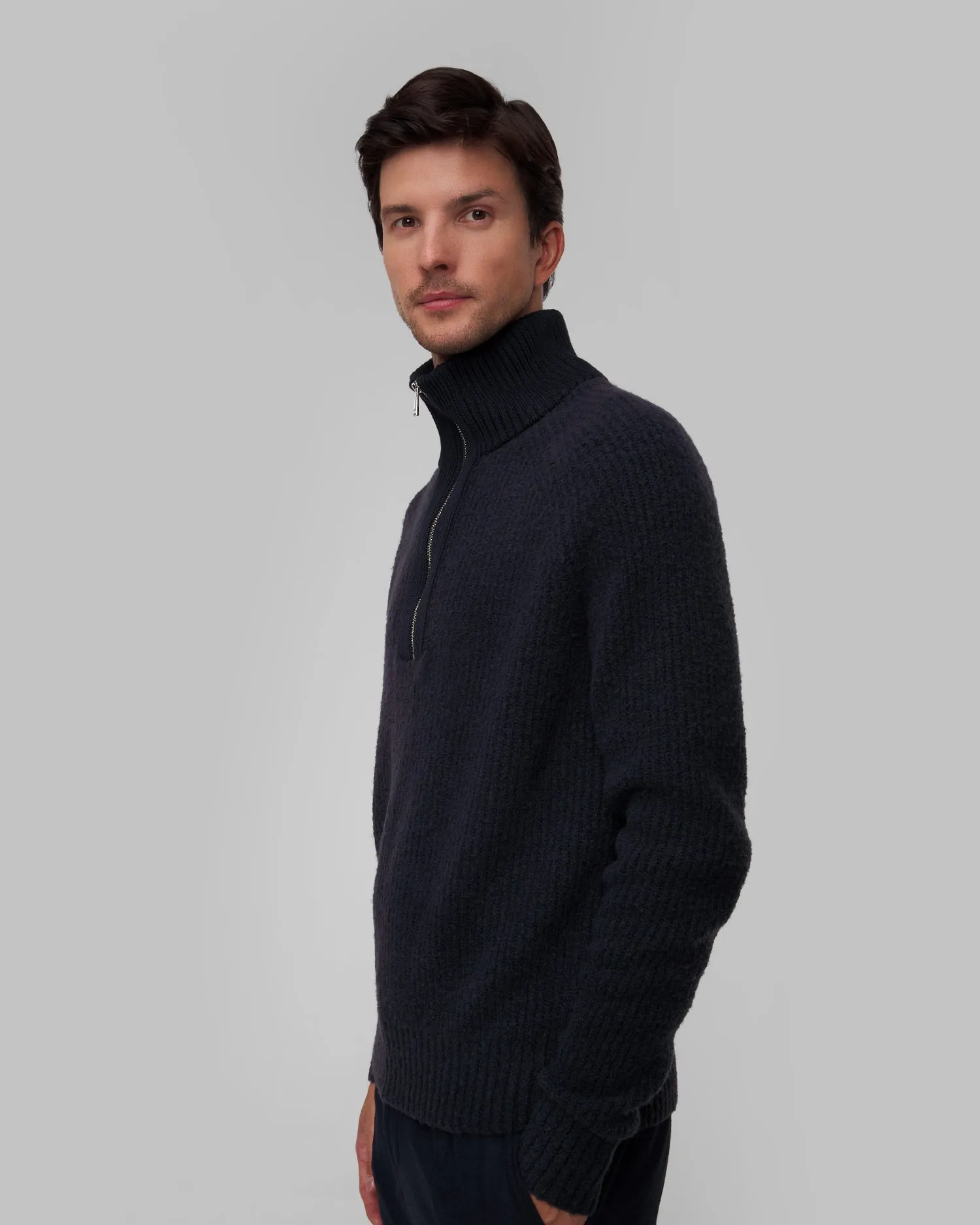 Men's navy blue wool sweater Hugo Boss C-Ebrezzo 50526861-404