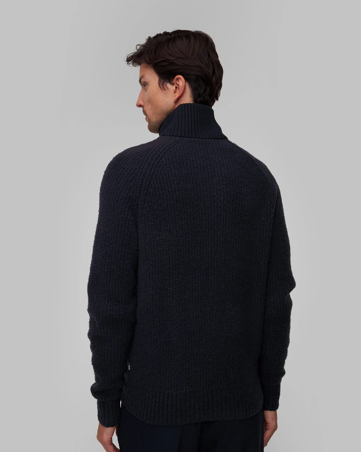 Men's navy blue wool sweater Hugo Boss C-Ebrezzo 50526861-404