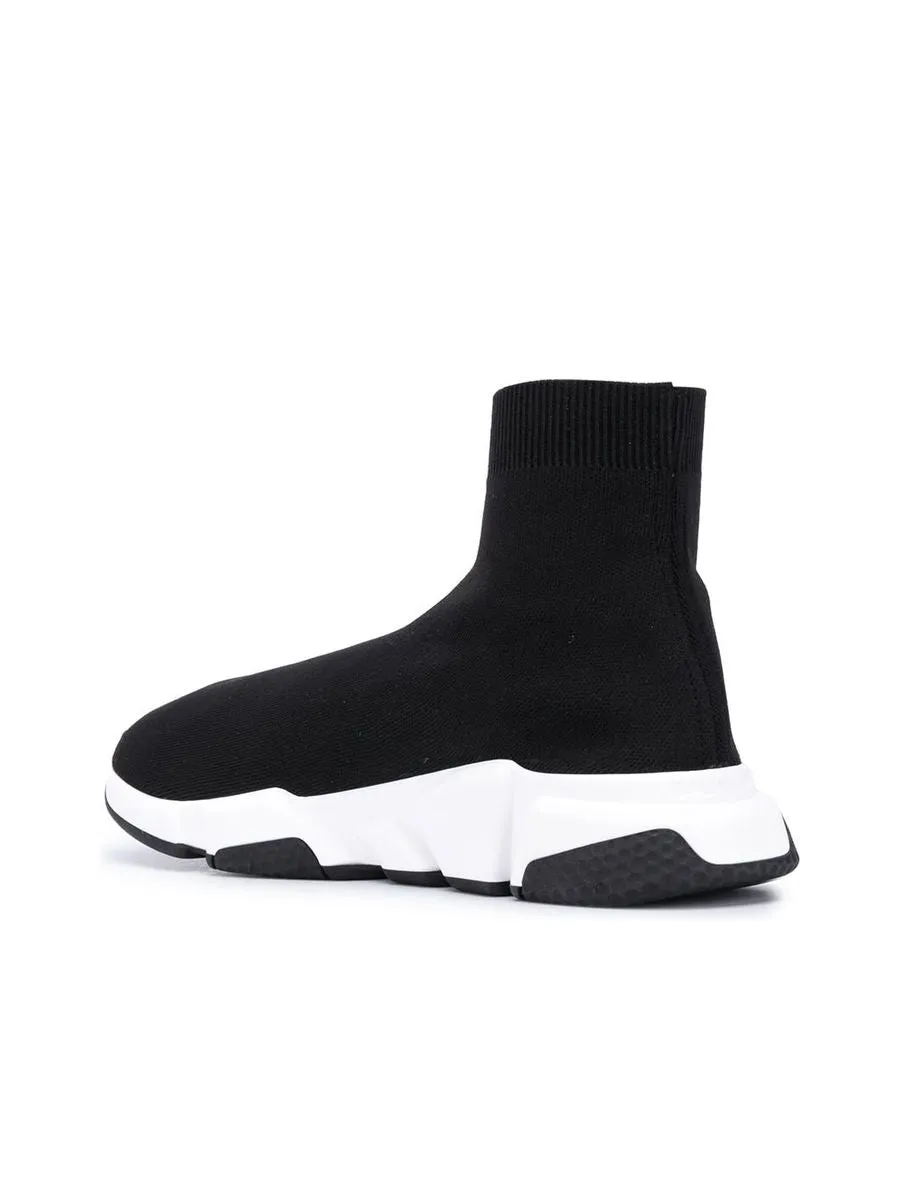 Men's Speed Recycled Knit Sneaker in Black/white