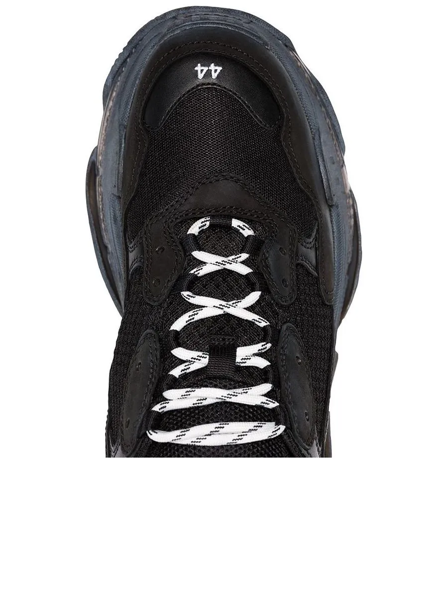 Men's Triple S Clear Sole Sneaker in Black