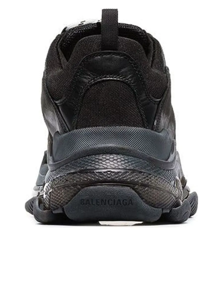 Men's Triple S Clear Sole Sneaker in Black