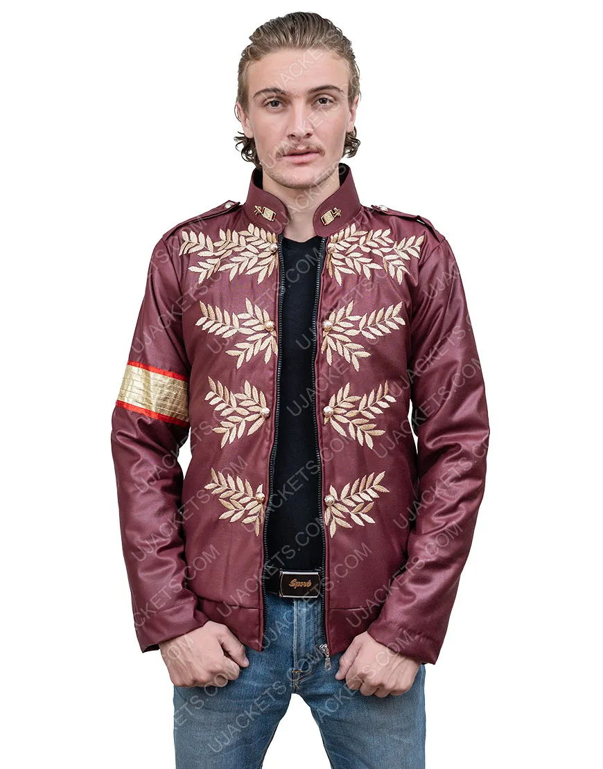 Michael Jackson Maroon Military Jacket | Ujackets.com - 35%OFF